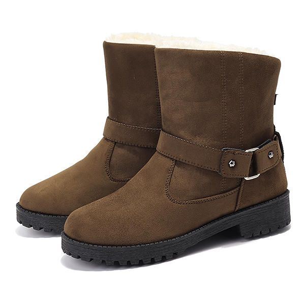 Dames Grote Maat Winter Bontvoering Houd Warme Snowboots