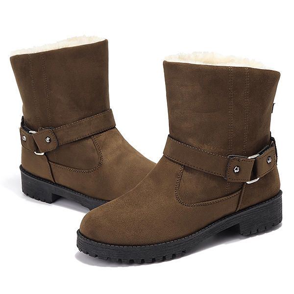 Dames Grote Maat Winter Bontvoering Houd Warme Snowboots