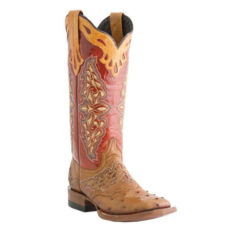 Dames Retro Geborduurde Cowboylaarzen Met Geborduurde Bloemen