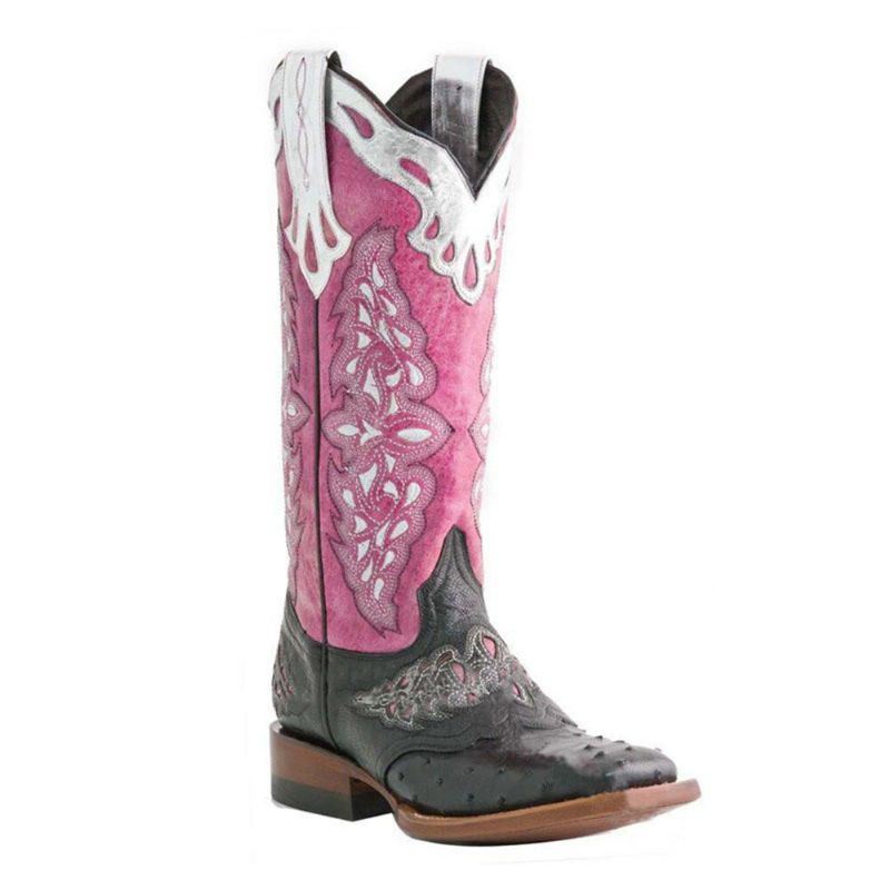 Dames Retro Geborduurde Cowboylaarzen Met Geborduurde Bloemen