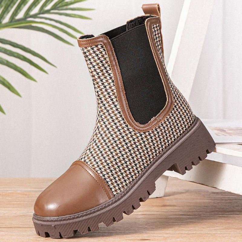 Dames Retro Mode Casual Comfortabele Platform Chelsea Boots