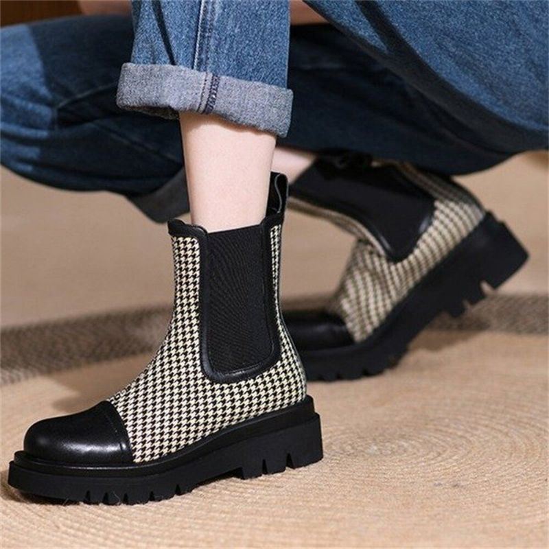 Dames Retro Mode Casual Comfortabele Platform Chelsea Boots