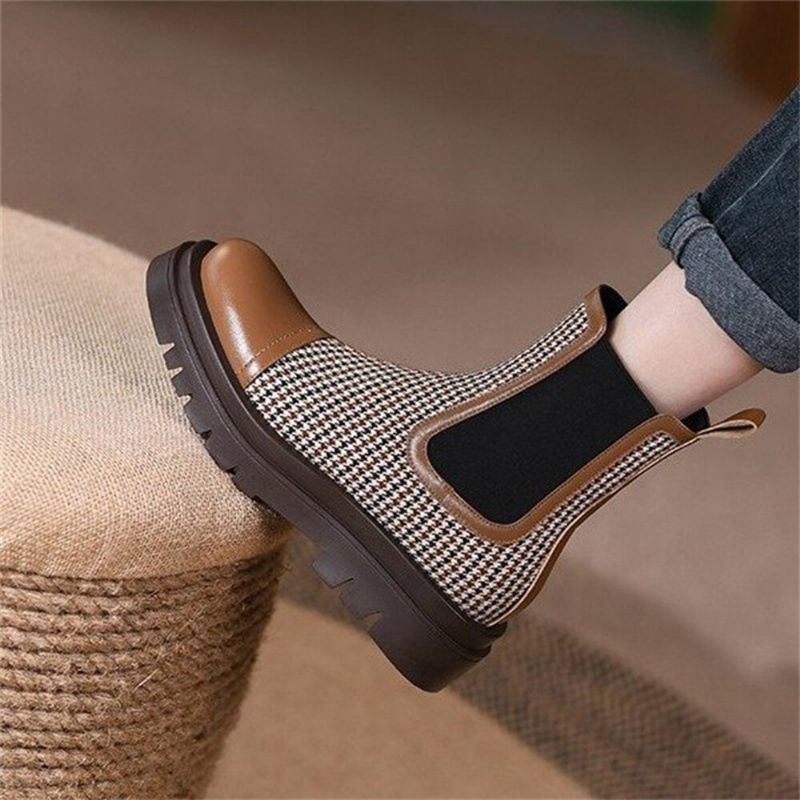 Dames Retro Mode Casual Comfortabele Platform Chelsea Boots