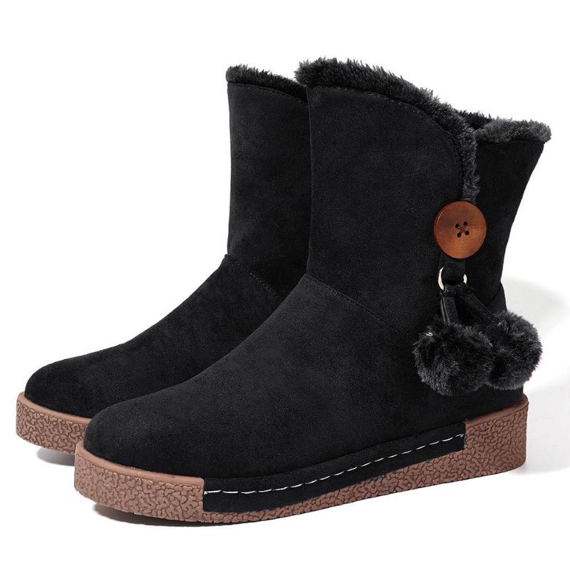 Dames Rits Laarzen Pluche Bont Warme Snowboots