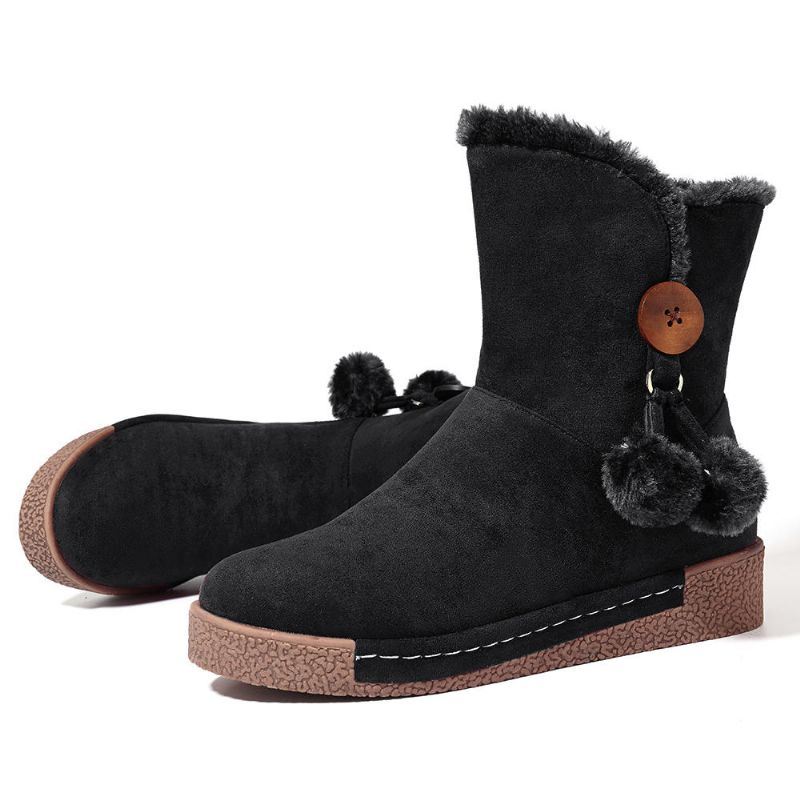 Dames Rits Laarzen Pluche Bont Warme Snowboots