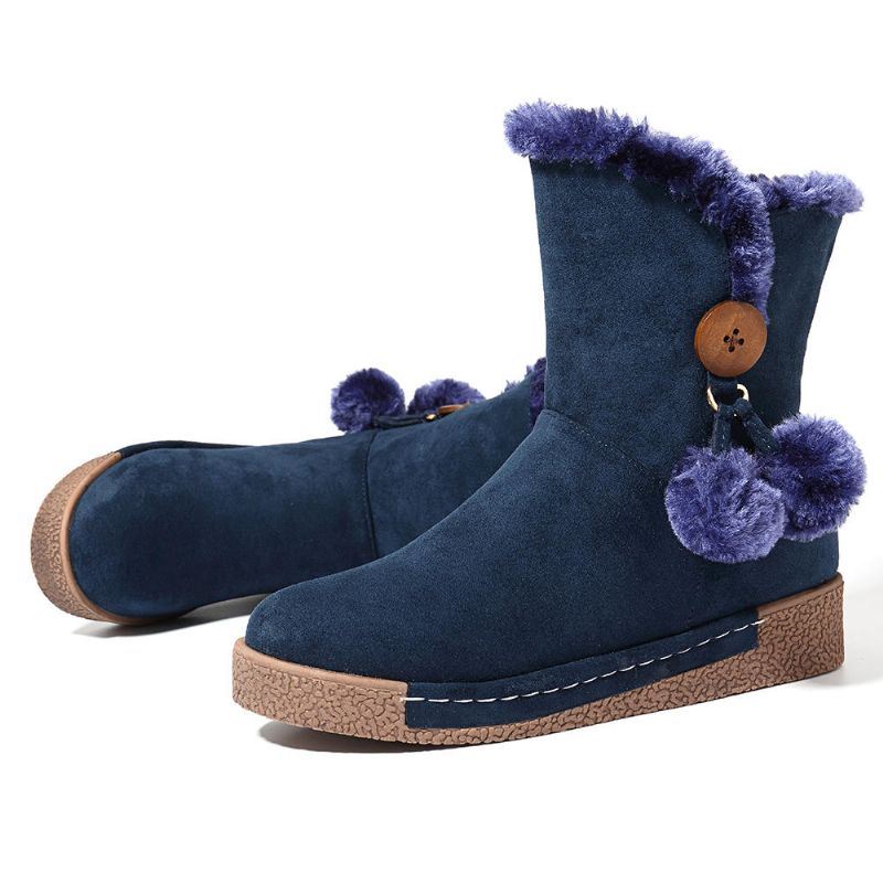 Dames Rits Laarzen Pluche Bont Warme Snowboots