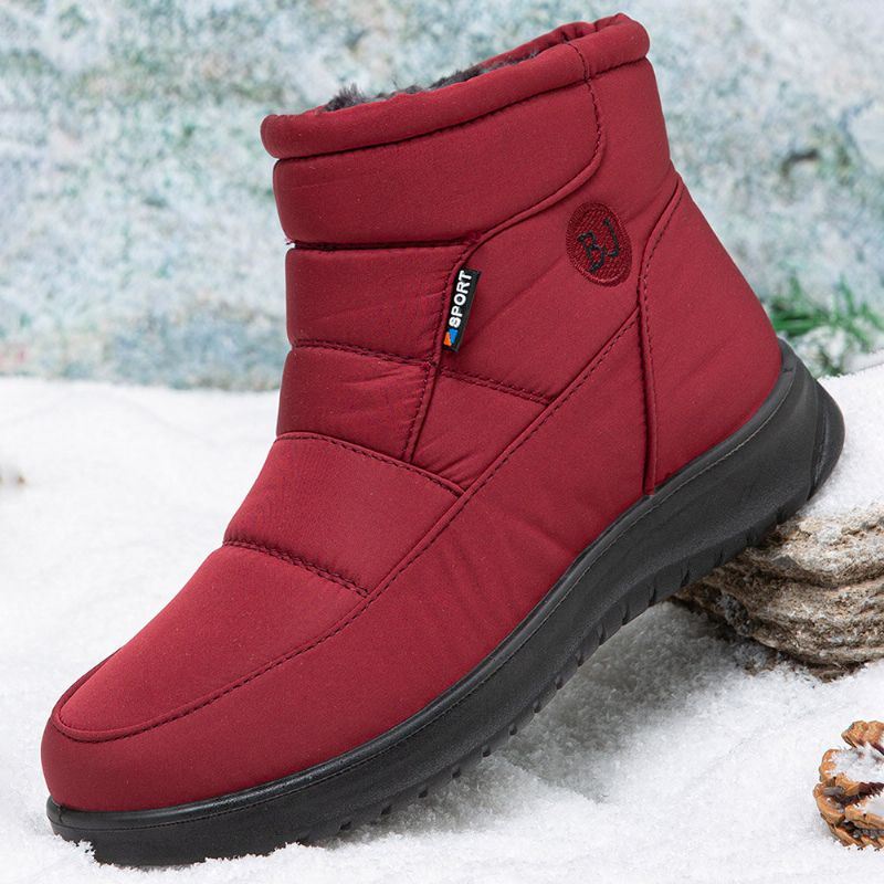 Dames Warm Gevoerde Pull On Plus Fluwelen Enkel Snowboots