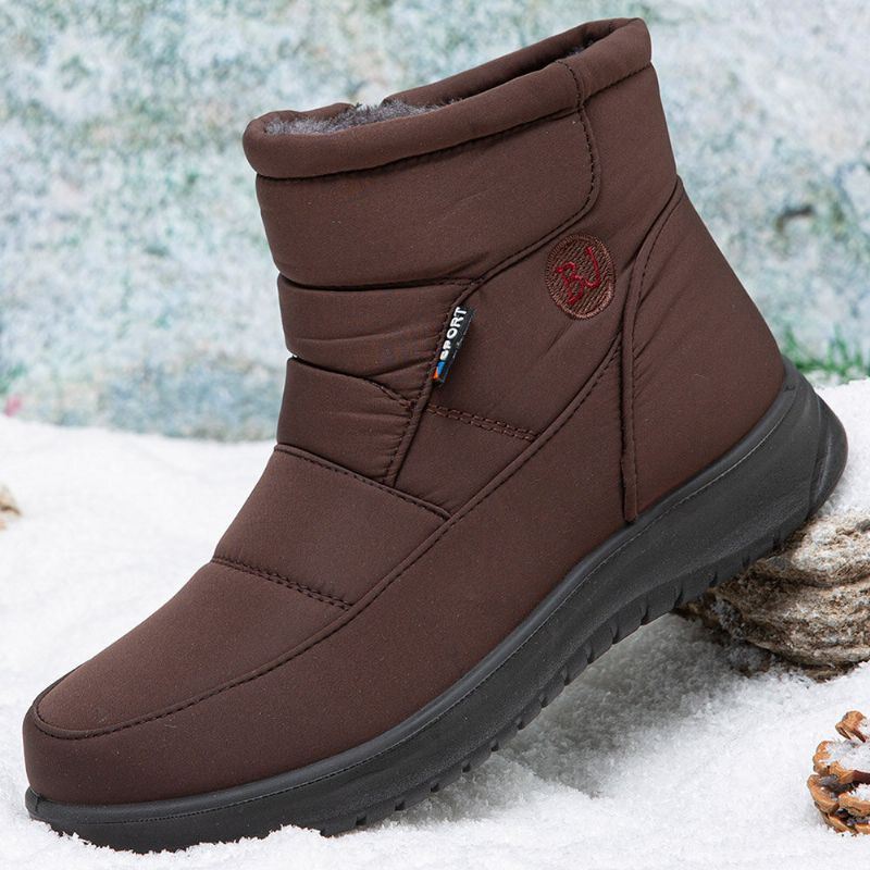 Dames Warm Gevoerde Pull On Plus Fluwelen Enkel Snowboots