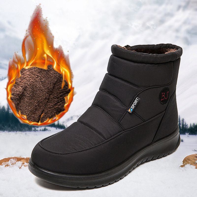 Dames Warm Gevoerde Pull On Plus Fluwelen Enkel Snowboots