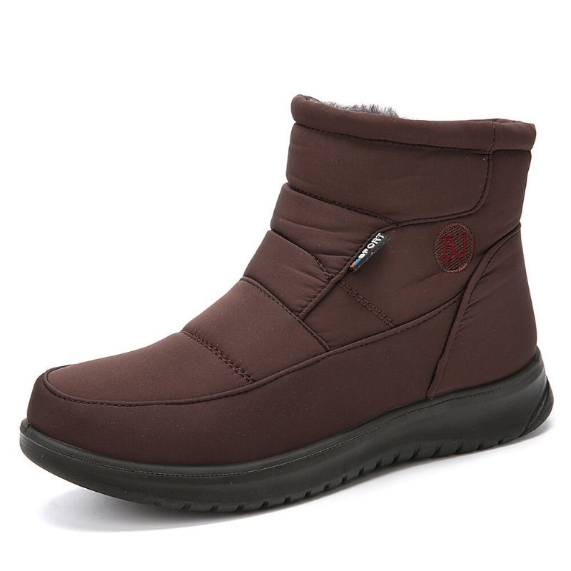 Dames Warm Gevoerde Pull On Plus Fluwelen Enkel Snowboots