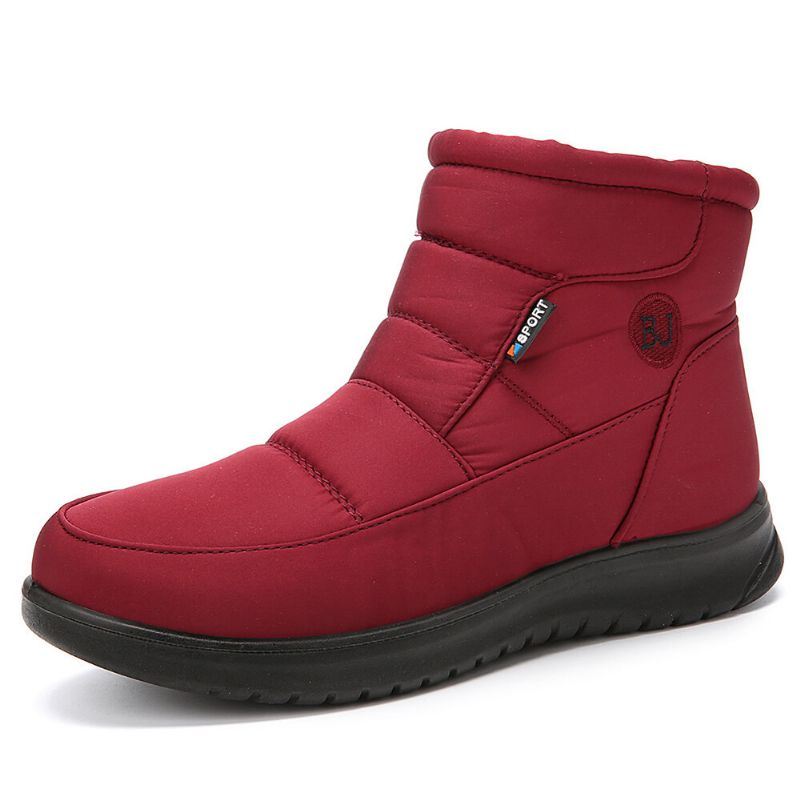 Dames Warm Gevoerde Pull On Plus Fluwelen Enkel Snowboots