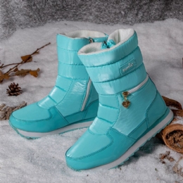 Dames Warme Harige Voering Waterdichte Rits Halfhoge Snowboots