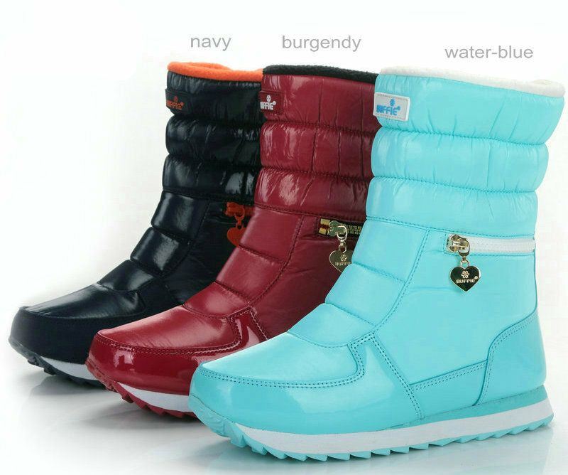 Dames Warme Harige Voering Waterdichte Rits Halfhoge Snowboots