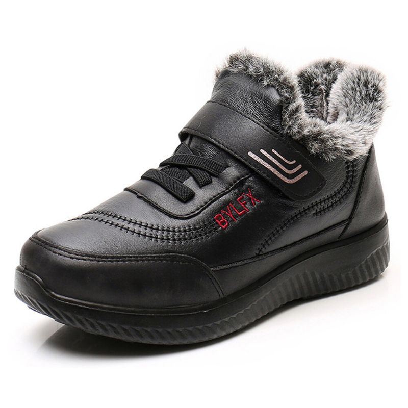 Dames Warme Voering Casual Waterdichte Klittenband Katoenen Snowboots