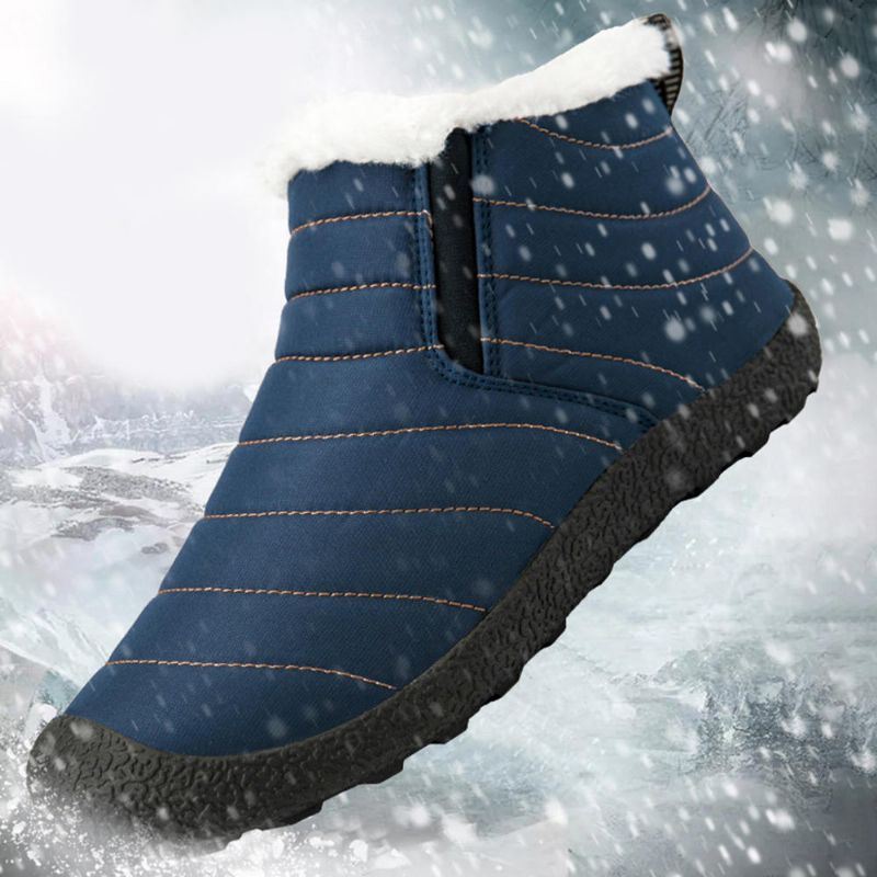 Dames Waterdichte Warme Sneeuw Slip-on Outdoor Enkellaarsjes