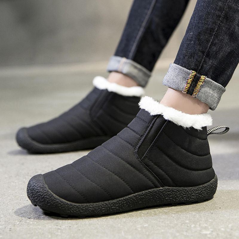 Dames Waterdichte Warme Sneeuw Slip-on Outdoor Enkellaarsjes