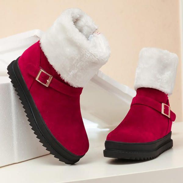 Dames Winter Enkellaarsjes Rits Bontvoering Warm Houden Snowboots