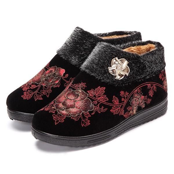 Dames Winter Katoenen Bontvoering Laarzen Casual Outdoor Pluche Flats