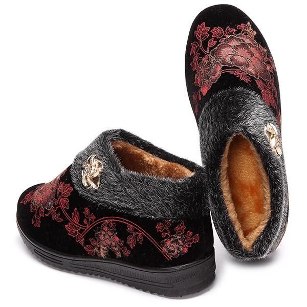 Dames Winter Katoenen Bontvoering Laarzen Casual Outdoor Pluche Flats