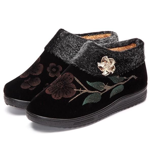 Dames Winter Katoenen Bontvoering Laarzen Casual Outdoor Pluche Flats