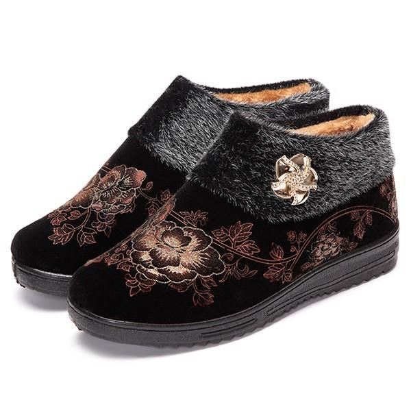 Dames Winter Katoenen Bontvoering Laarzen Casual Outdoor Pluche Flats