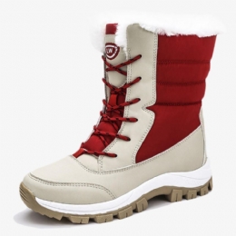 Dames Winter Warm Pluche Voering Casual Halfhoge Snowboots