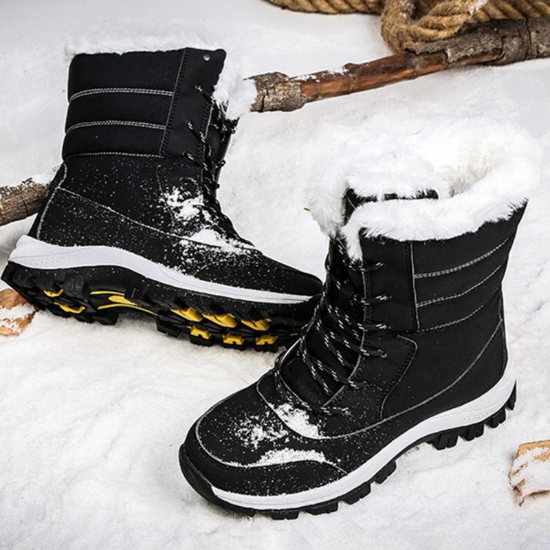 Dames Winter Warm Pluche Voering Casual Halfhoge Snowboots