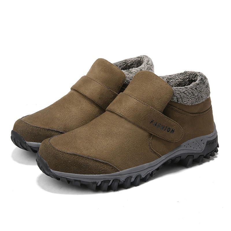 Grote Maat Heren Zachte Warme Voering Snowboots Met Klittenband