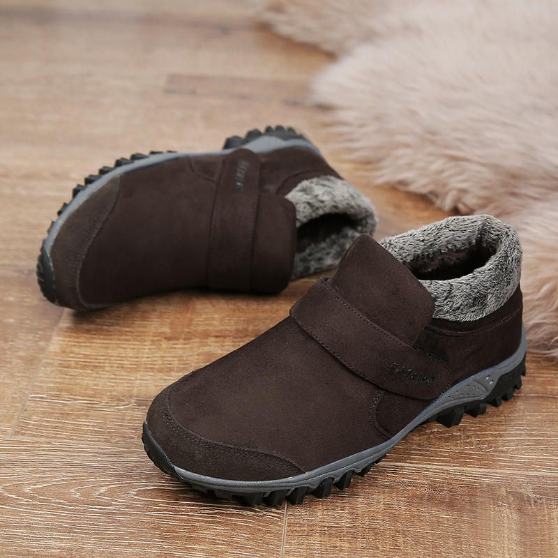 Grote Maat Heren Zachte Warme Voering Snowboots Met Klittenband