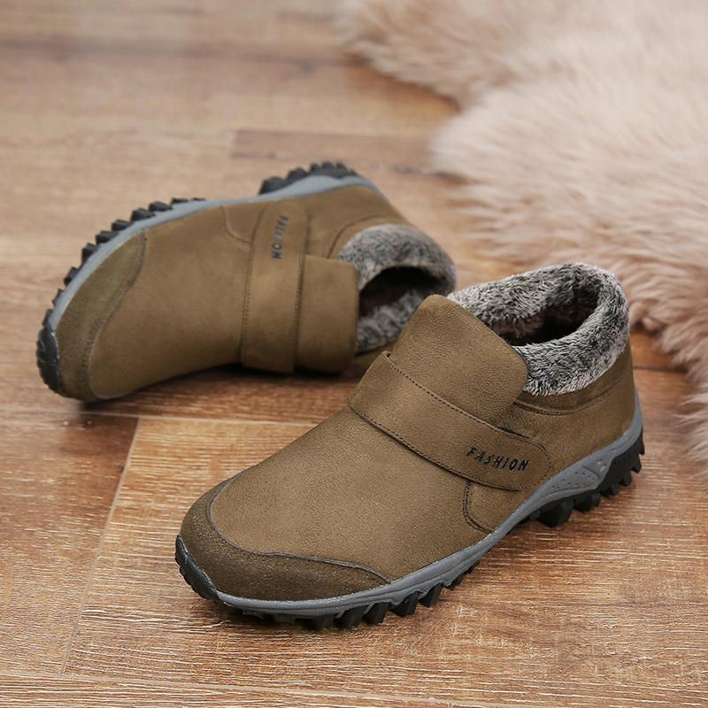 Grote Maat Heren Zachte Warme Voering Snowboots Met Klittenband