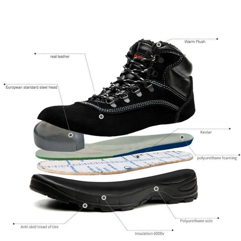 Heren Anti-collision Stalen Neus Punctie Proof Antislip Slijtvaste Outdoor Wandelschoenen Enkellaarsjes