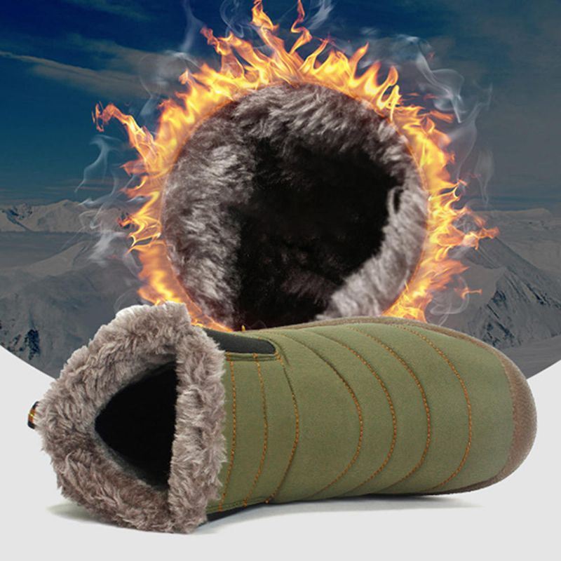 Heren Big Size Warme Fluff Waterdichte Snowboots