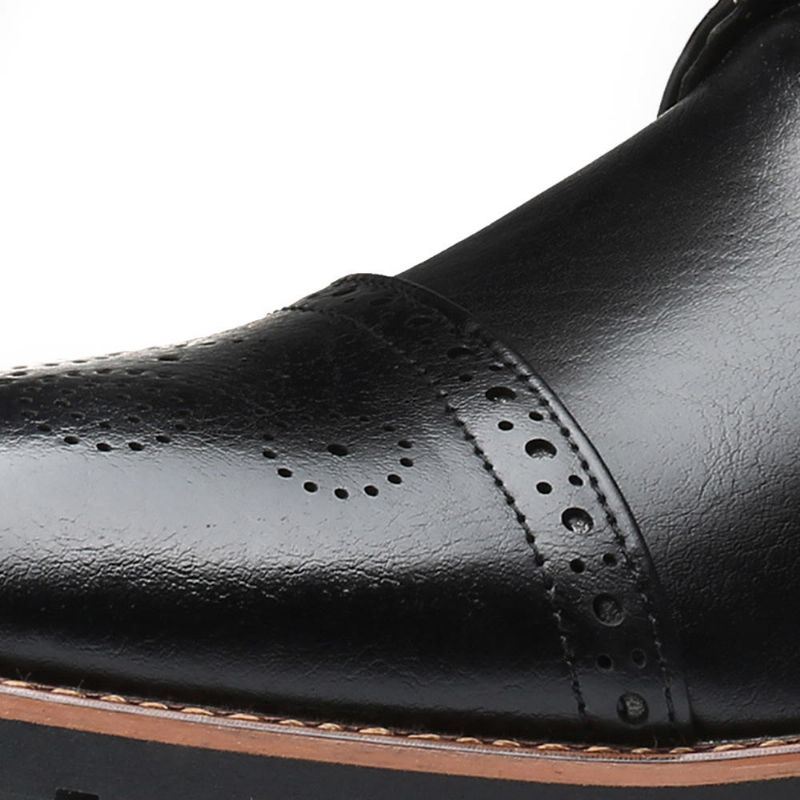 Heren Brogue Klassieke Cowboy Veterschoenen Halfhoge Kuit