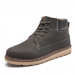 Heren Casual Comfortabele Leren Veterschoenen