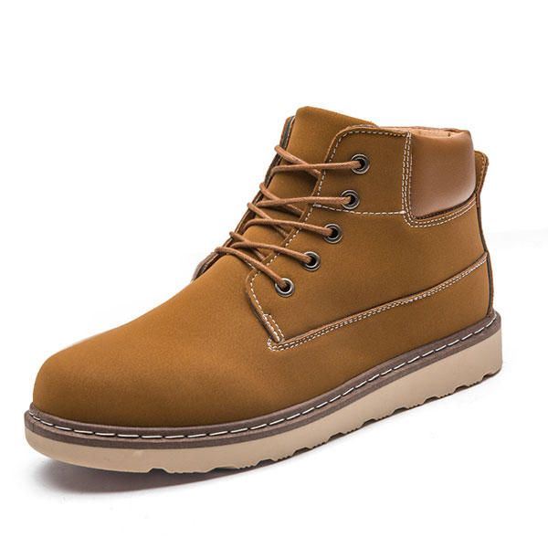 Heren Casual Comfortabele Leren Veterschoenen