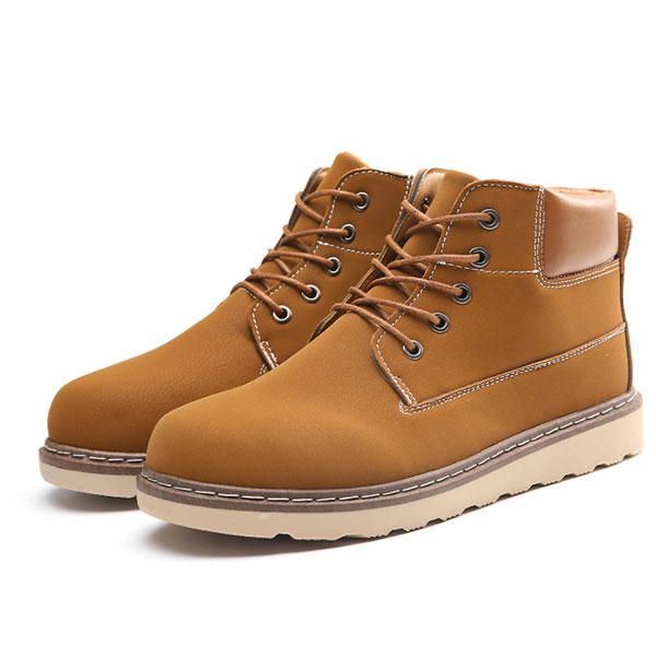 Heren Casual Comfortabele Leren Veterschoenen