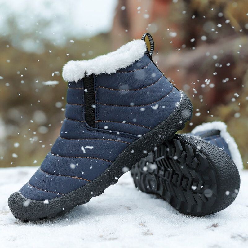 Heren Casual Warme Waterdichte Slip On Snowboots