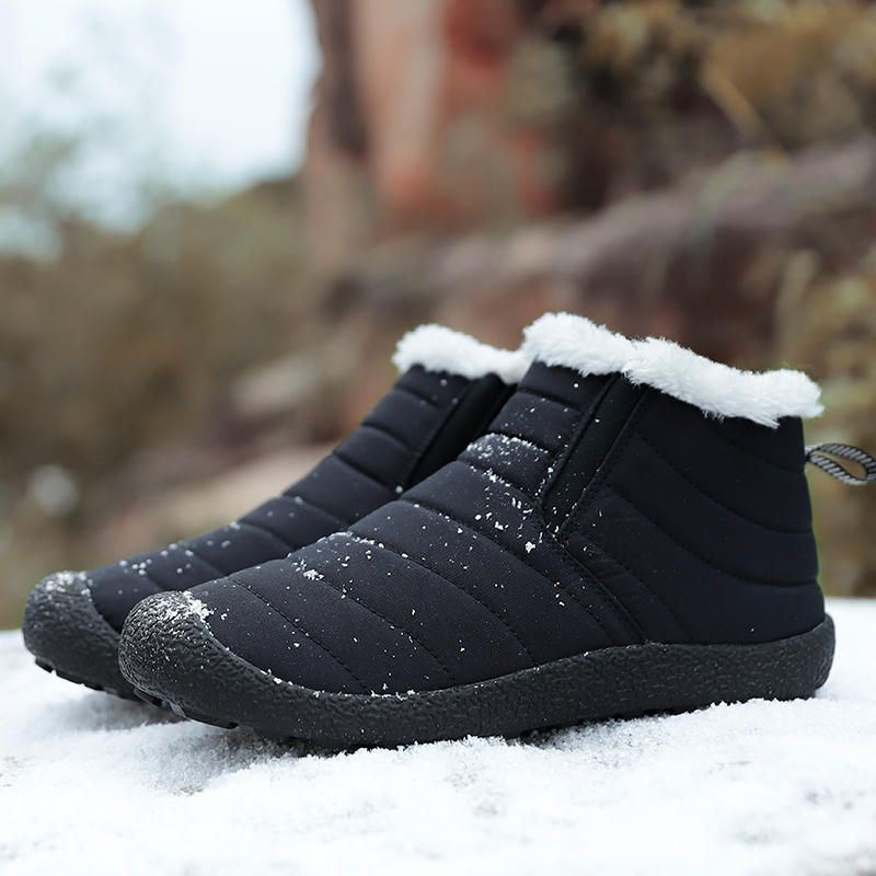 Heren Casual Warme Waterdichte Slip On Snowboots