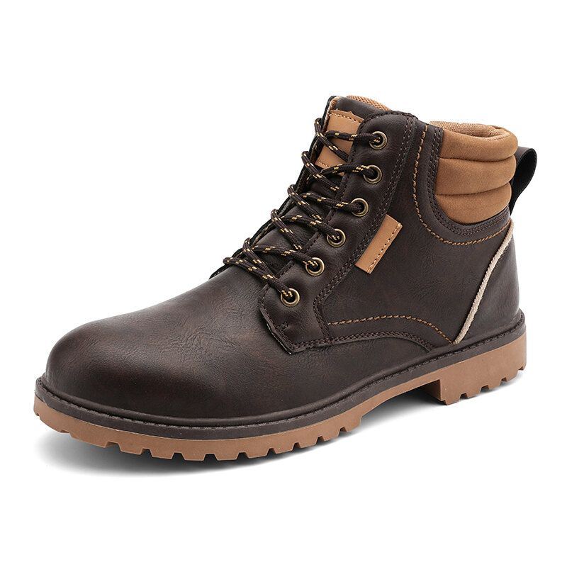 Heren Comfy Microfiber Lederen Antislip Casual Tooling Boots