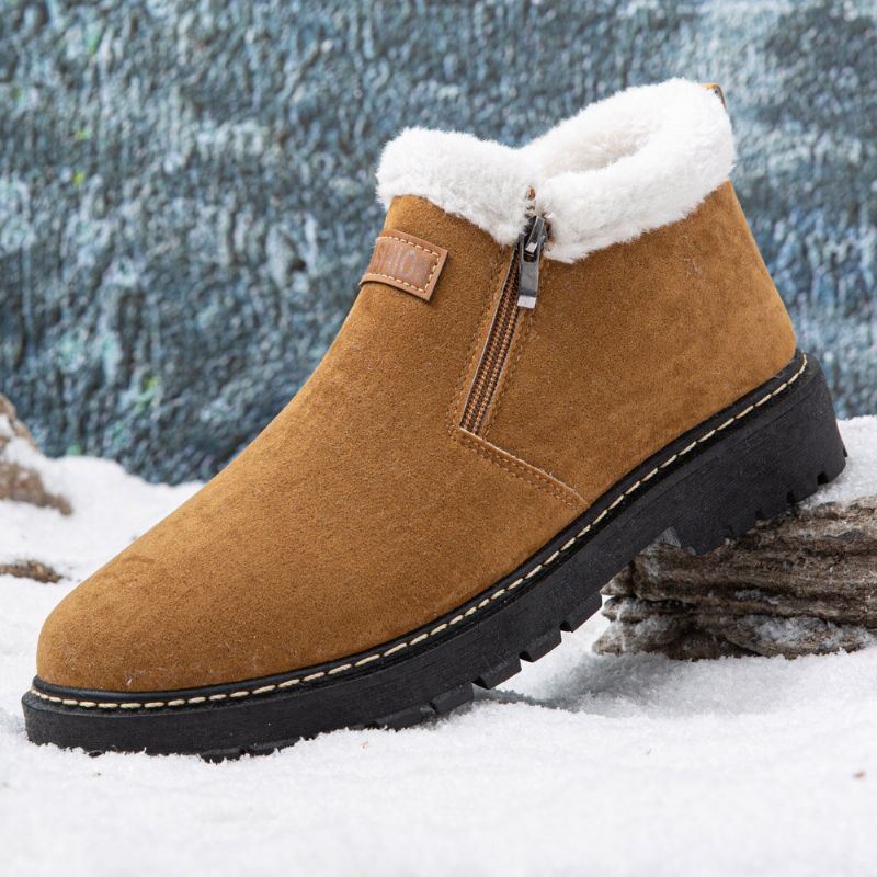 Heren Dikker Pluche Voering Antislip Soft Comfy Outdoor Snowboots