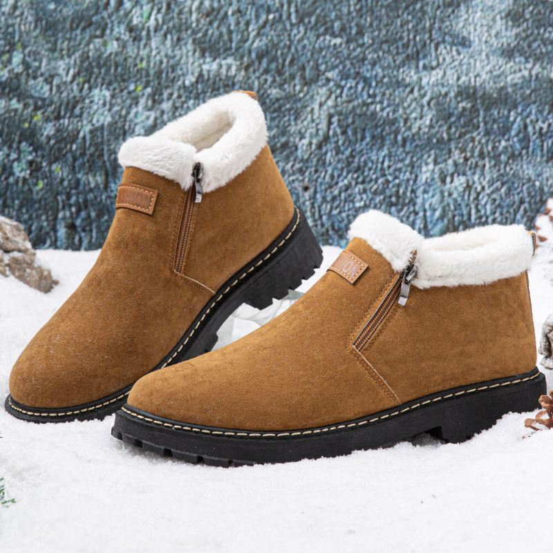 Heren Dikker Pluche Voering Antislip Soft Comfy Outdoor Snowboots