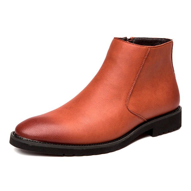 Heren Klassieke Slip On Casual Zachte Retro Enkellaarsjes