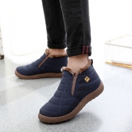 Heren Lichtgewicht Comfy Slip-on High-top Plus Fluwelen Warme Snowboots Katoenen Schoenen