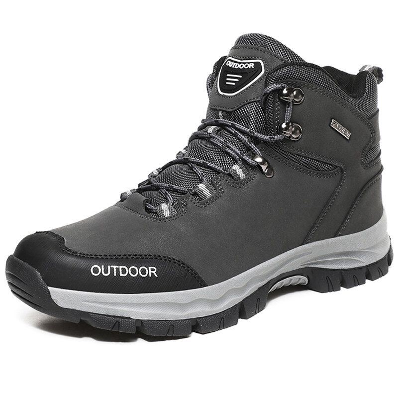 Heren Outdoor Antislip Wandelschoenen Met Zachte Zool En Veters