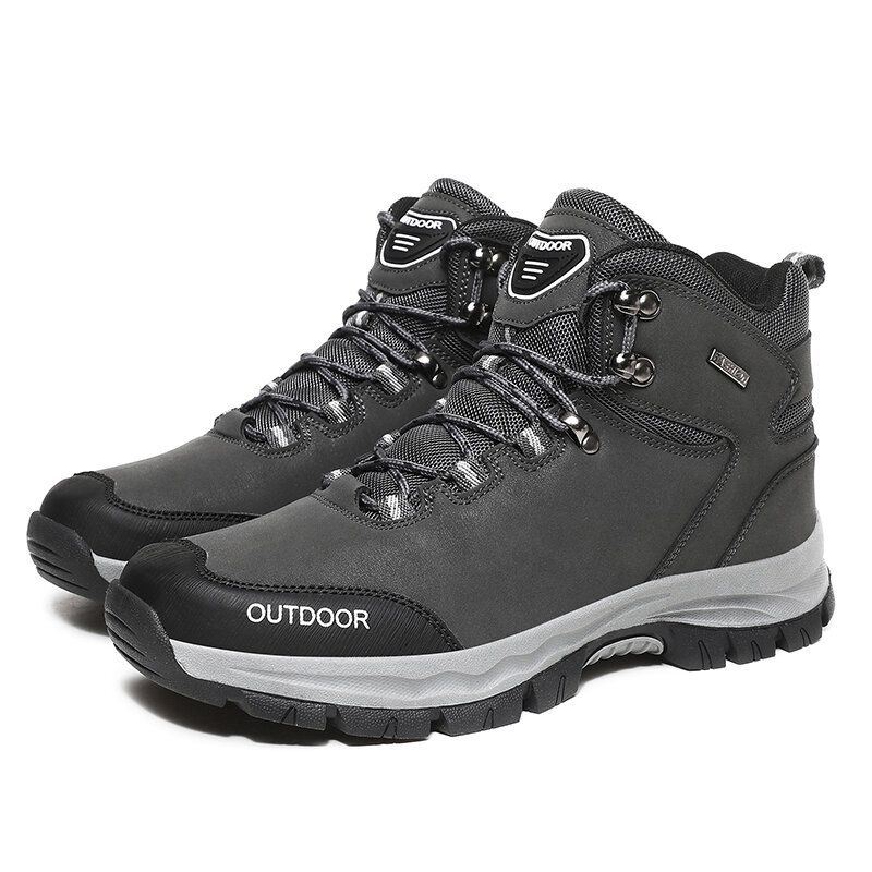 Heren Outdoor Antislip Wandelschoenen Met Zachte Zool En Veters