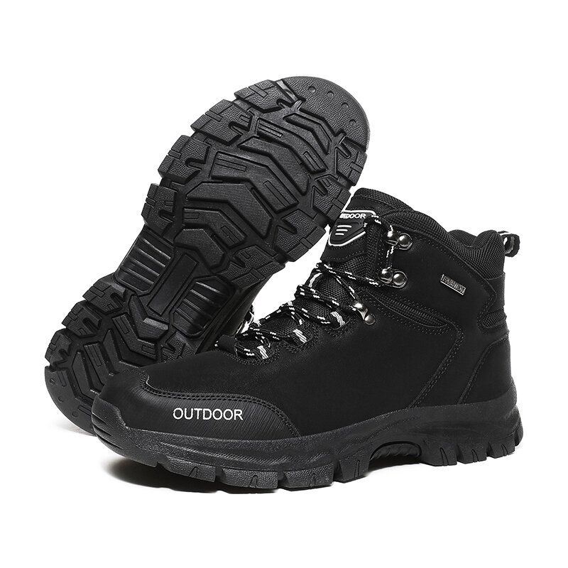 Heren Outdoor Antislip Wandelschoenen Met Zachte Zool En Veters