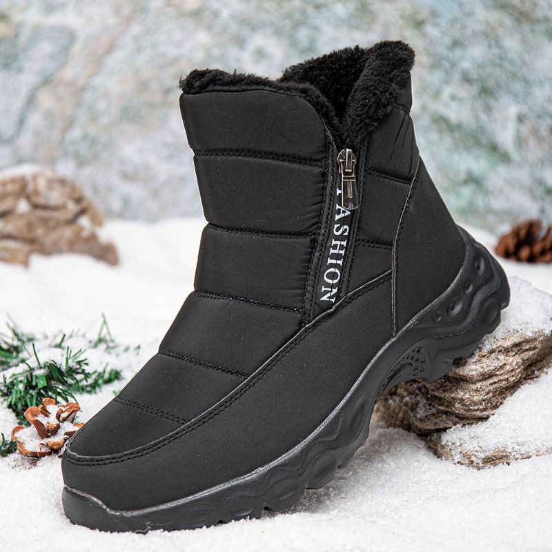 Heren Side-zip Design Winter Warm Gevoerde Outdoor Snowboots