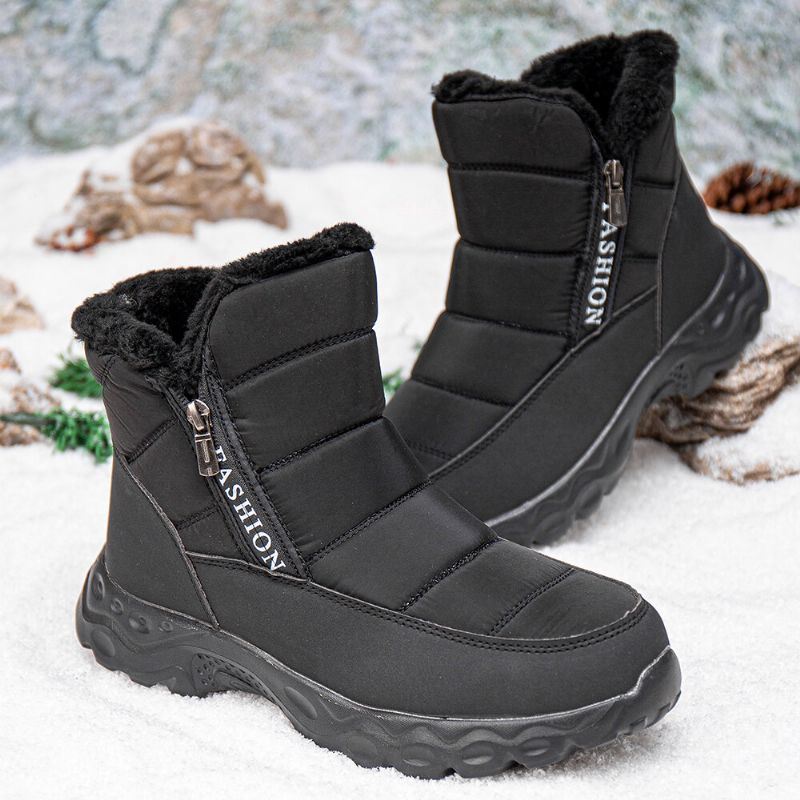 Heren Side-zip Design Winter Warm Gevoerde Outdoor Snowboots