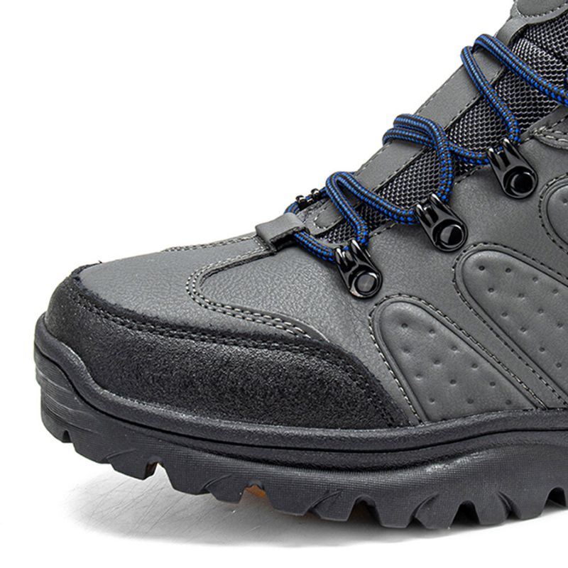 Heren Veterschoenen Antislip Slijtvaste Winter Dikker Plus Fluwelen Warme Wandelschoenen