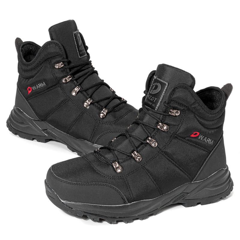 Heren Veterschoenen Antislip Waterdicht Plus Fluwelen Dikker Winter Warme Snowboots Casual Wandelschoenen